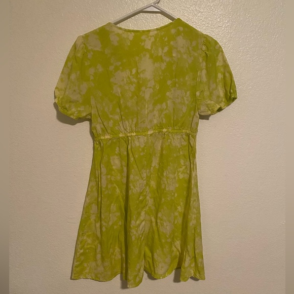 Yellow tie-dye mini dress - Picture 3 of 8